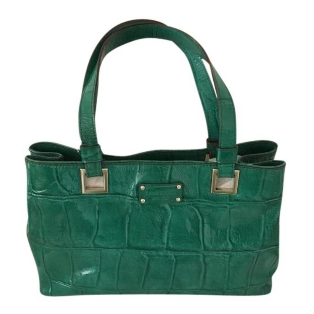Kate Spade Elena Madrid Patent Croc Leather handbag